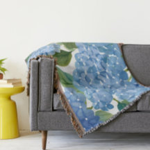 Blå Hortensior | Vacker Blommande Buske