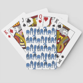 Blå Hund Bumpar Mönster Casinokort