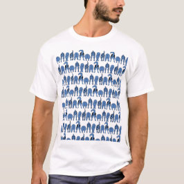 Blå Hund Bumpar Mönster T Shirt