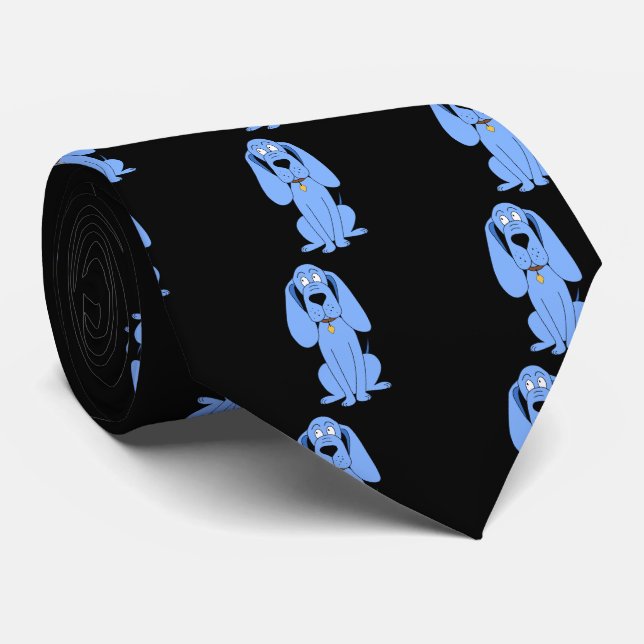 Blå Hund. Hund. Slips (Rullad)