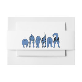 Blå Hund-knapp Band För Inbjudningskort