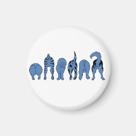 Blå Hund-knapp Magnet