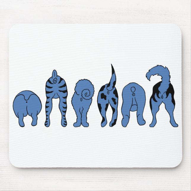 Blå Hund-knapp Musmatta (Framsidan)