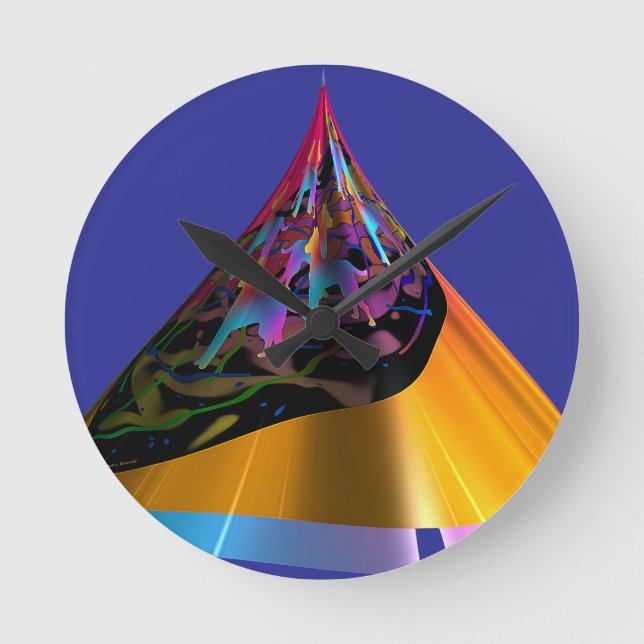 Blå Hundar Rund Klocka (Framsida)