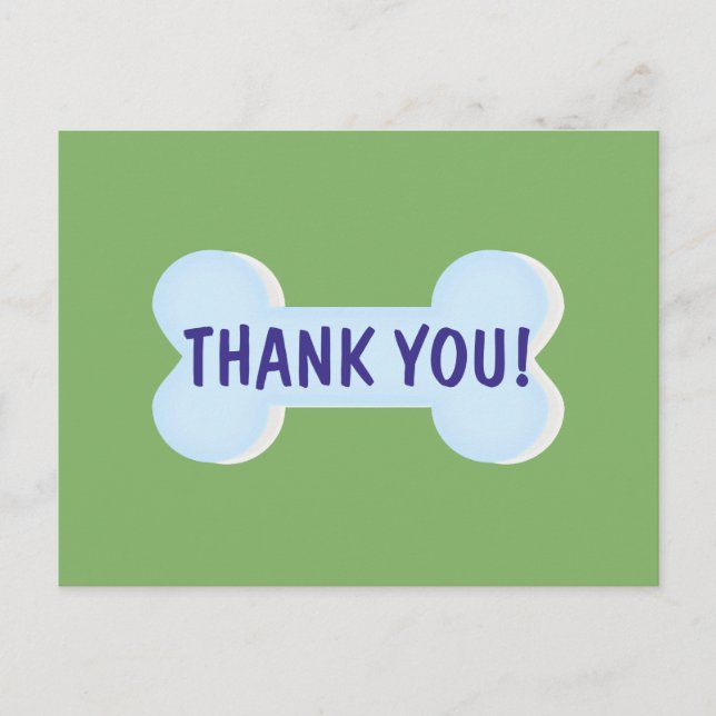 Blå hundben Tack-kort Vykort (Framsida)