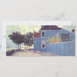 Blå hus i Zaandam av Claude Monet