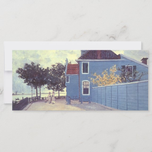 Blå hus i Zaandam av Claude Monet (Framsida)