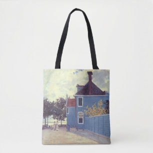 Blå hus i Zaandam av Claude Monet Tygkasse