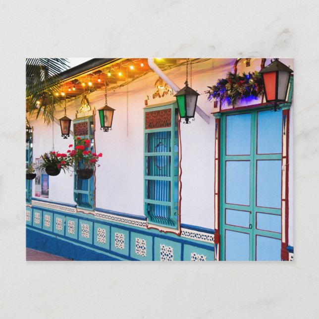 Blå hus vykort (Framsida)