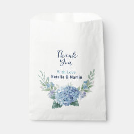 Blå Hydrangea Akvarell Blommig Bröllop