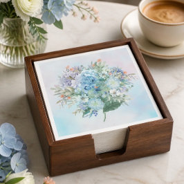 Blå Hydrangea Akvarell Pappersservett