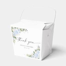 Blå Hydrangea Blommig Baby Shower Förmånslåda Presentaskar