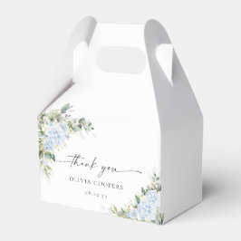 Blå Hydrangea Blommig Baby Shower Förmånslåda Presentaskar