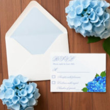 Blå Hydrangea Blommig Bröllop