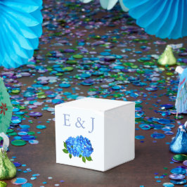 Blå Hydrangea Blommig Bröllop Presentaskar