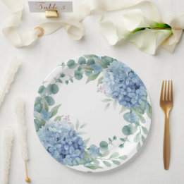 Blå Hydrangea Blommig Bröllopsdusch