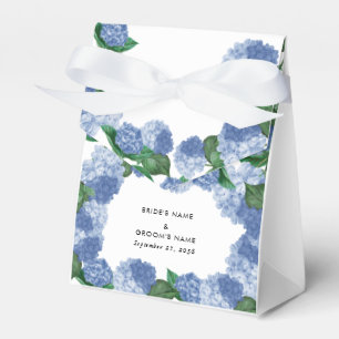 Blå Hydrangea Blommig Grönska Modern Bröllop Presentaskar