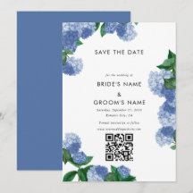 Blå Hydrangea Blommig Grönska Modern Bröllop
