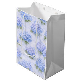 Blå Hydrangea Blommig Mellanstor Presentpåse