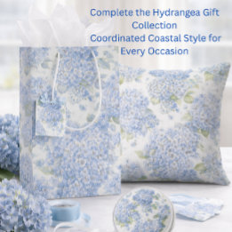 Blå Hydrangea Blommig Presentpåse