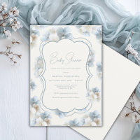 Blå Hydrangea Blommig Vintage Babyfirande