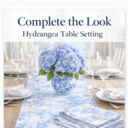 Blå Hydrangea Blommiga Pappersgästtorkar Pappersservett