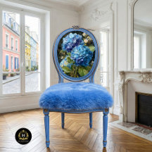 Blå Hydrangea Blommigt Decoupage