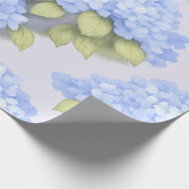 Blå Hydrangea Blommigt Inpackningspapper Presentpapper