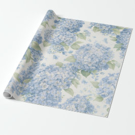 Blå Hydrangea Blommor Knippe Presentpapper