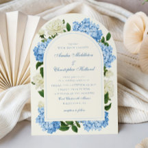 Blå Hydrangea Blommor & Vita Rosor Trädgård Bröllo