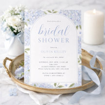 Blå Hydrangea Blomsterbåge Bröllopsdusch