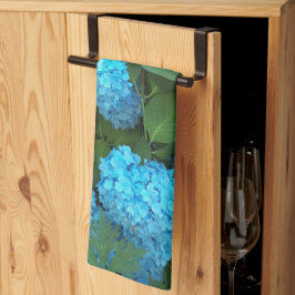 Blå Hydrangea Blooms, Blommigt Kökshandduk