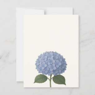 Blå Hydrangea Botanical Illustration Design Vykort