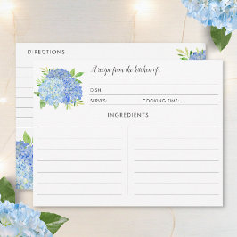 Blå Hydrangea Bouquet Botanipe-kort Tilläggskort