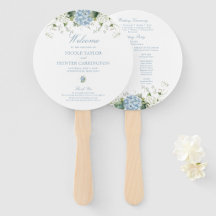 Blå Hydrangea Bröllopsceremoni Program