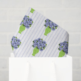 Blå Hydrangea Bröllopsdusch Kustmonogram