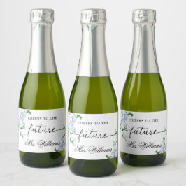 Blå Hydrangea Bröllopsfest Gnistrande Vin Förmån 