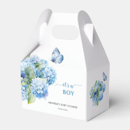 Blå Hydrangea Det är en Pojke Baby Shower Presentaskar