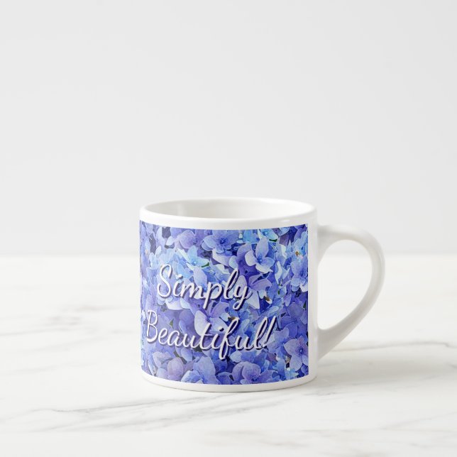 Blå Hydrangea Espressokopp (Höger)
