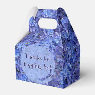 Blå Hydrangea Favor Gable Box Presentaskar