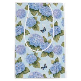 Blå Hydrangea Fjäril Trädgård Presentpåse