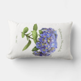 Blå Hydrangea Flower Lumbarkudde