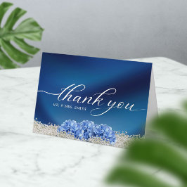 Blå Hydrangea Flower Navy Blue Bröllop Tack