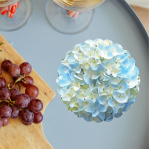 Blå Hydrangea Flower Petals Blommigt Underlägg Papper
