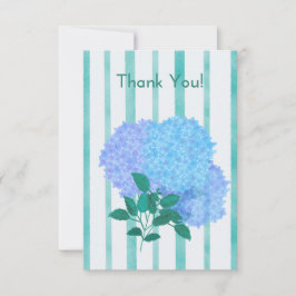 Blå Hydrangea Flower Tack Kort