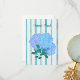 Blå Hydrangea Flower Tack Kort