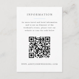 Blå Hydrangea Grand-millennial Bröllopsinformation Tilläggskort