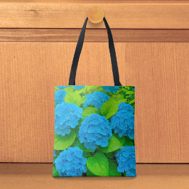 Blå Hydrangea-handväska Tygkasse