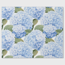 Blå Hydrangea Kluster Trädgårdsfest Inpackningspap Presentpapper
