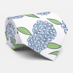 Blå Hydrangea Manlig Bröllopsgäst Klassisk Kustbrö Slips